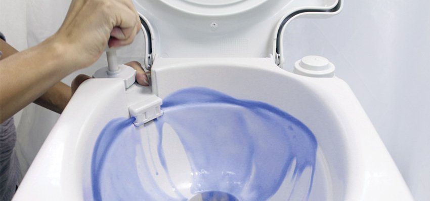 A special liquid used in chemical dry closets helps to deodorize and eliminate unpleasant odors A special liquid used in chemical dry closets helps to deodorize and eliminate unpleasant odors