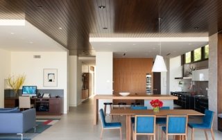 Two-level plasterboard ceilings for the living room, photo in the interior