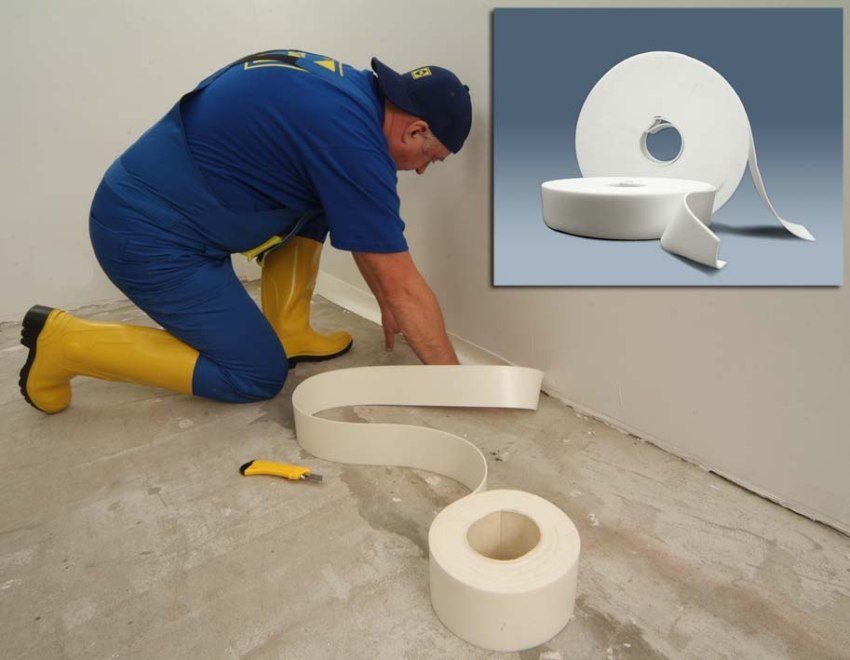 When pouring a thick layer of mortar, it is recommended to use a damper tape When pouring a thick layer of mortar, it is recommended to use a damper tape