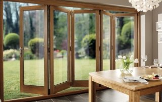 Folding doors. Photos in the interior, design and operation features