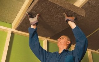 Noise insulation of the ceiling in the apartment under a stretch ceiling