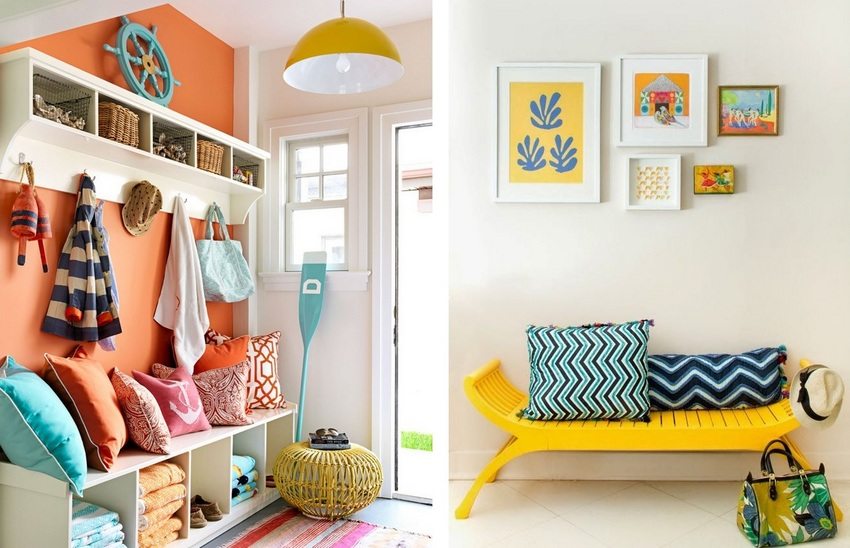 Using vibrant colors in modern hallway designs Using vibrant colors in modern hallway designs