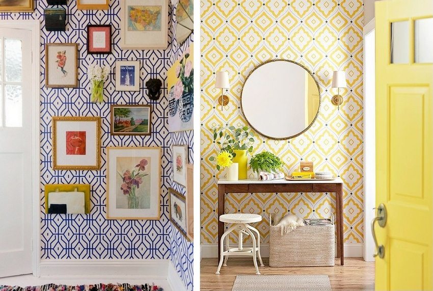 In the design of the hallways, wallpapers with original patterns of saturated colors were used In the design of the hallways, wallpapers with original patterns of saturated colors were used