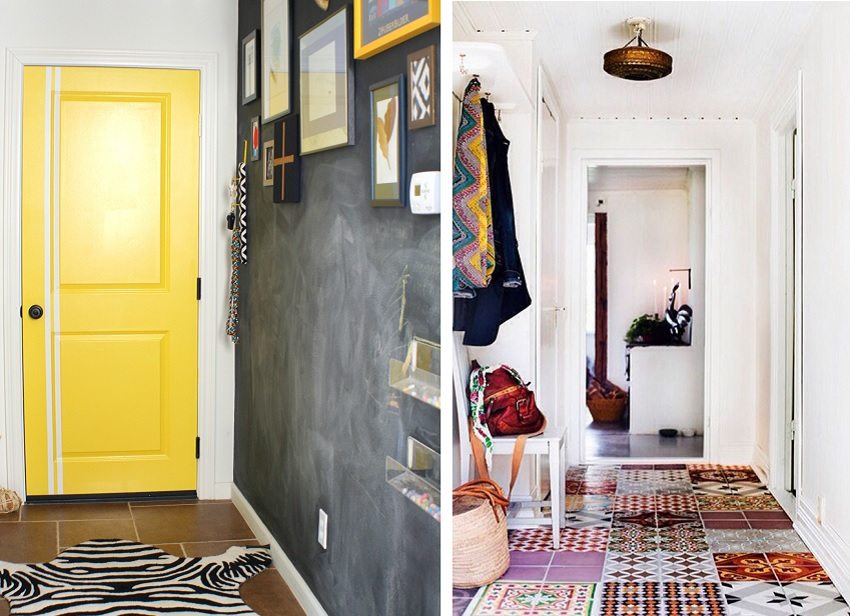 Ceramic tiles are suitable for arranging the floor in the corridor. Ceramic tiles are suitable for arranging the floor in the corridor.