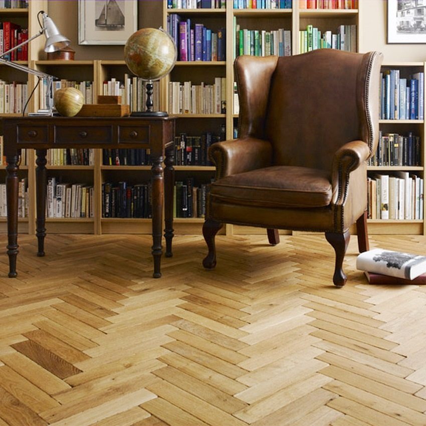 Wooden parquet laid in the classic way herringbone Wooden parquet laid in the classic way herringbone