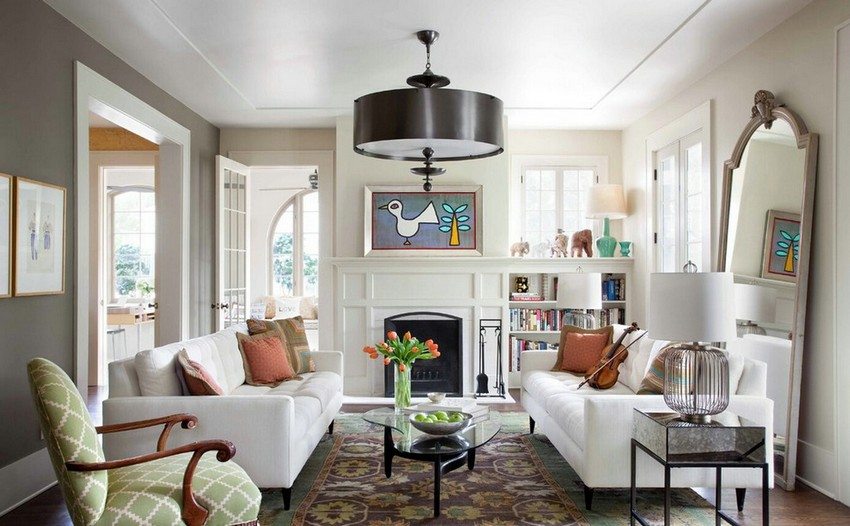Plasterboard sheets were used to decorate the living room ceiling Plasterboard sheets were used to decorate the living room ceiling
