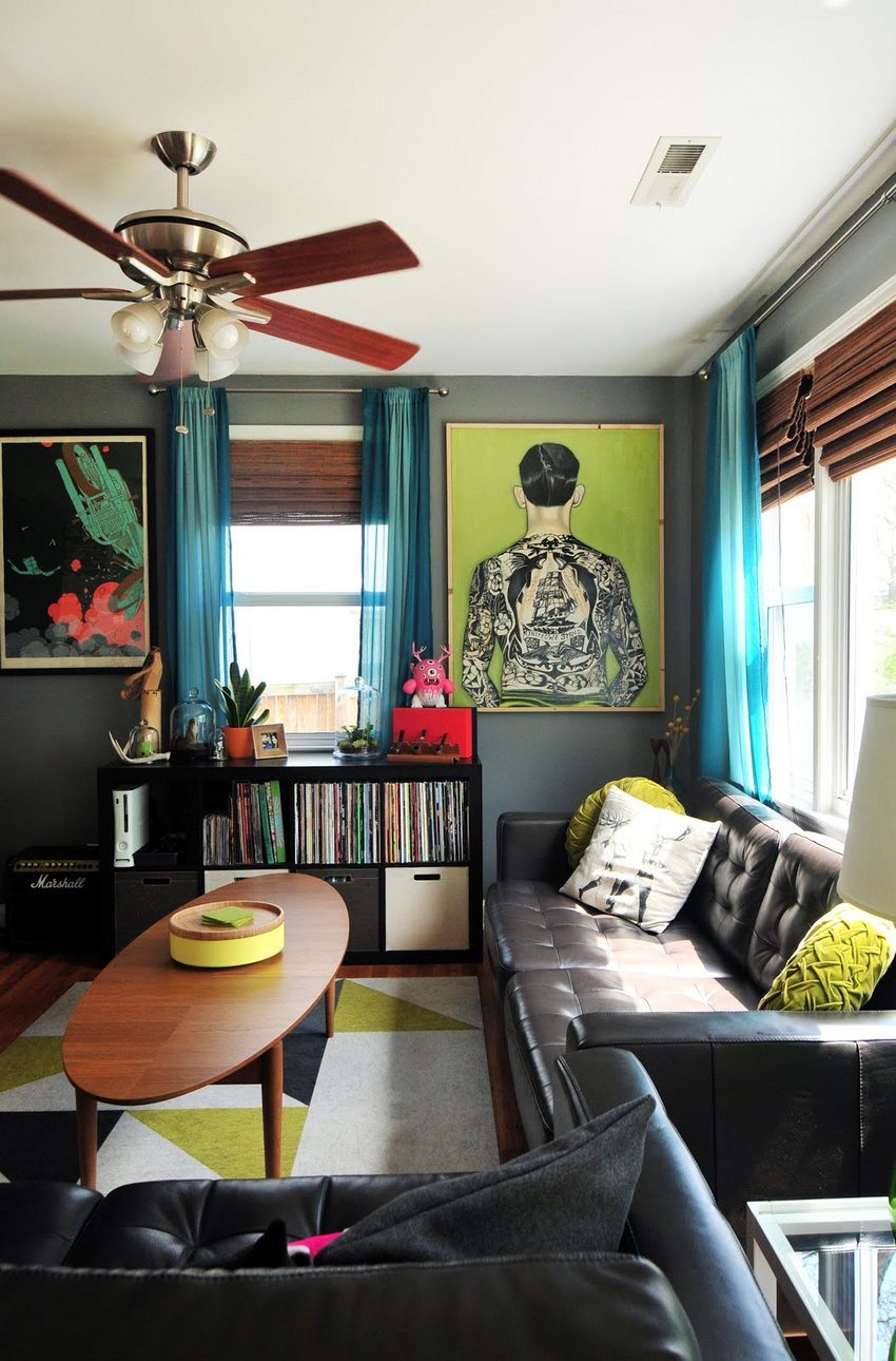 Plasterboard ceiling in the interior of the living room Plasterboard ceiling in the interior of the living room