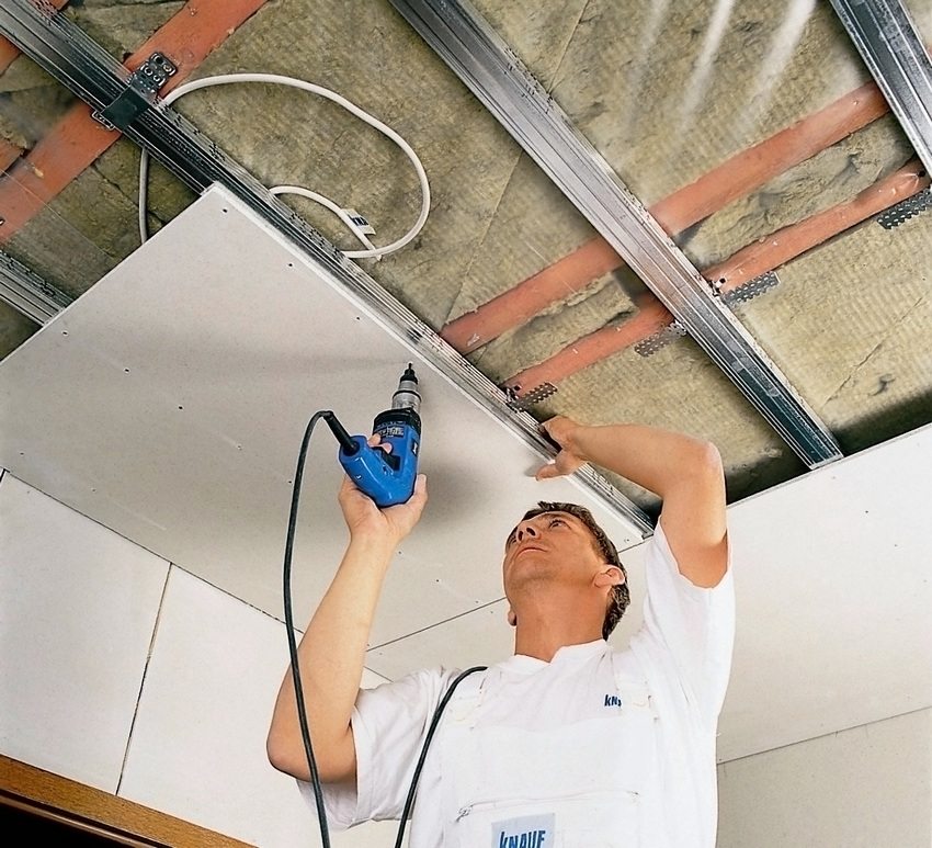 Fastening drywall sheets to the frame Fastening drywall sheets to the frame