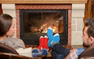 Wood-burning fireplaces for home: a stylish accent in a country interior