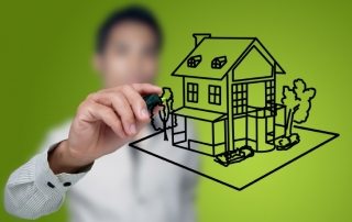 House layout 8 by 8: two-storey cottage outside the city