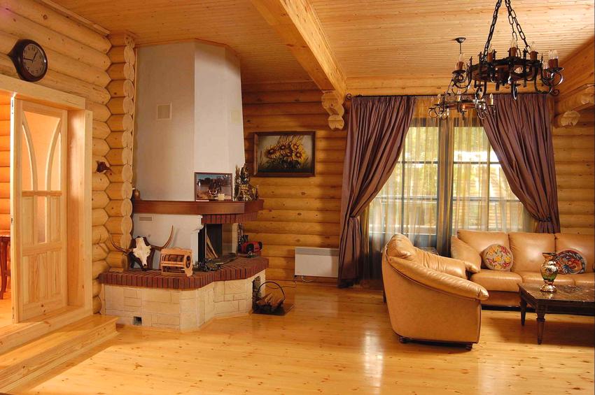 Interior decoration of a wooden house 6 by 6 m Interior decoration of a wooden house 6 by 6 m