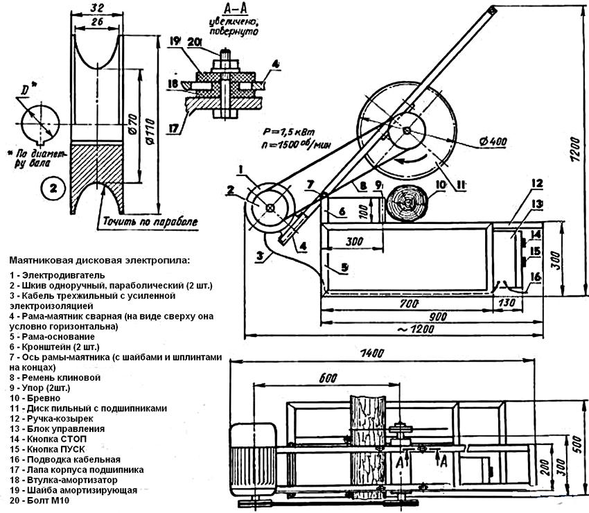 Simple design of the home workshop cutting machine