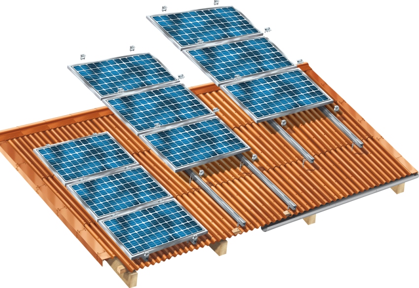 3D scheme of solar panels installation 3D scheme of solar panels installation
