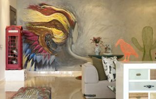 Wall painting in the interior: an unusual solution in a modern apartment