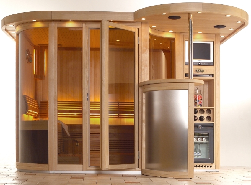 An interesting design of an infrared cabin suitable for a home gym An interesting design of an infrared cabin suitable for a home gym