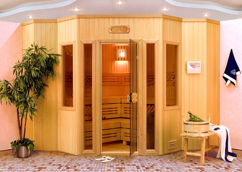 Alder corner sauna for 4 persons Alder corner sauna for 4 persons