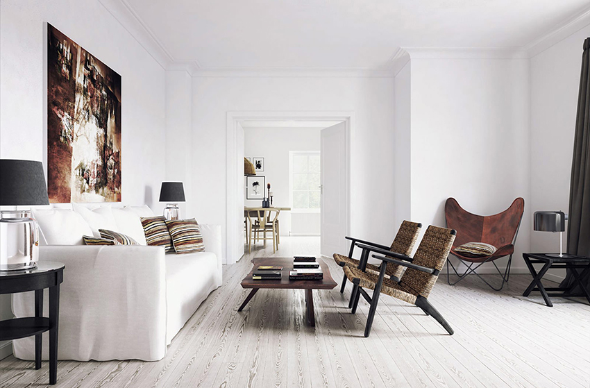 White color in the interior creates a feeling of lightness and visually expands the space White color in the interior creates a feeling of lightness and visually expands the space