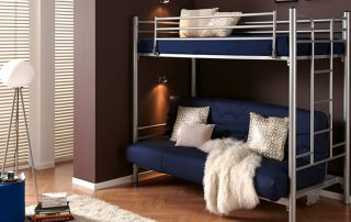 Bunk bed with a sofa: comfort and space optimization