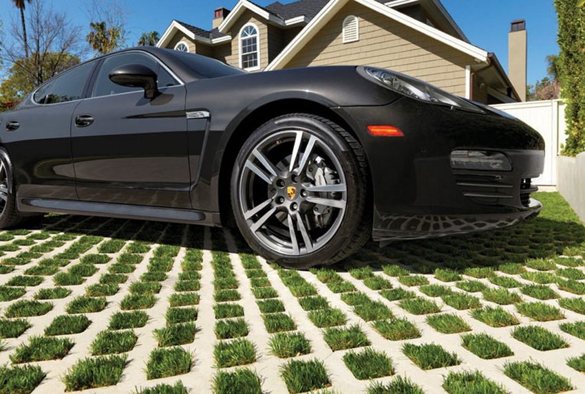 The use of lawn grates to create parking spaces is an increasingly popular trend The use of lawn grates to create parking spaces is an increasingly popular trend