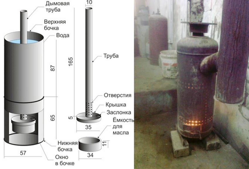 For the process of making a furnace using waste oil, you will need a gas cylinder with a capacity of 50 liters For the process of making a furnace using waste oil, you will need a gas cylinder with a capacity of 50 liters