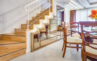 Cabinets under the stairs in all their convenience and variety