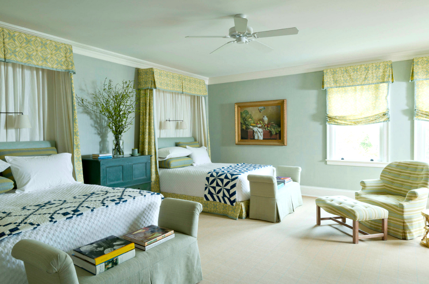 Roman shades can be a great option for small bedrooms. Roman shades can be a great option for small bedrooms.