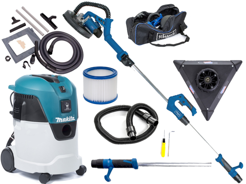 The advantage of the Makita construction vacuum cleaner is a large set of additional attachments The advantage of the Makita construction vacuum cleaner is a large set of additional attachments